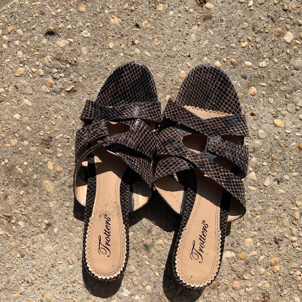 Vintage snake skin sandals 37.5